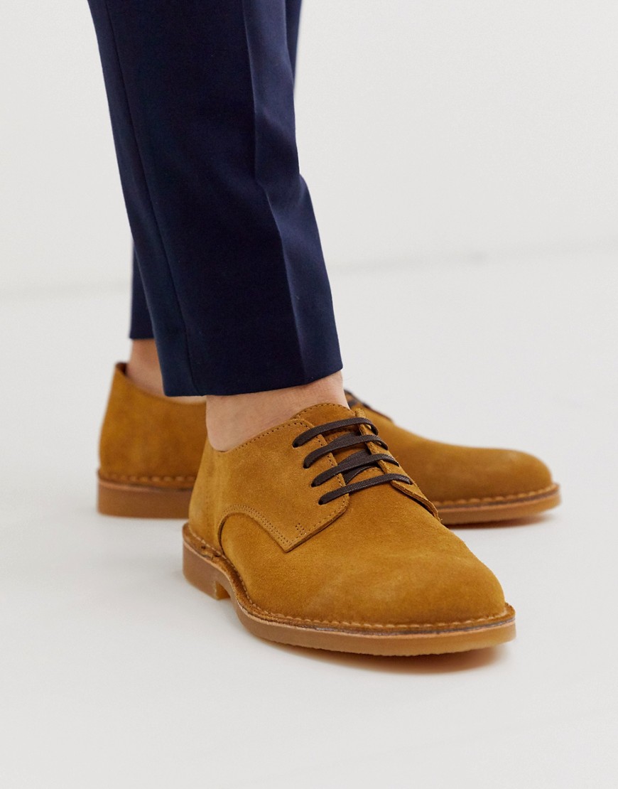 Selected Homme suede shoes in tan