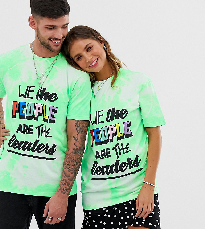 LIFE IS BEAUTIFUL unisex oversized printed tie dye t-shirt