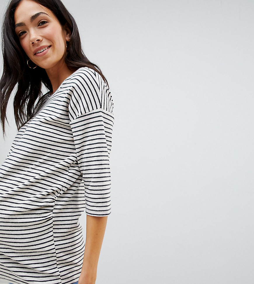 New Look maternity stripe top - Oatmeal