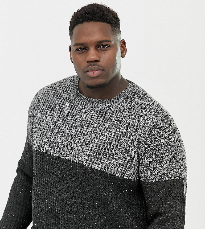 Only & Sons colour block knitted jumper