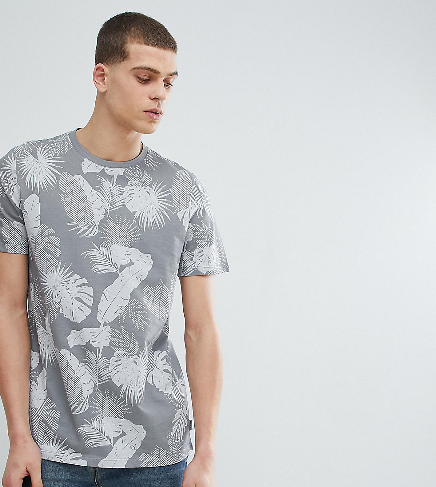 Ted Baker T For Tall t-shirt with grey leaf print - Grey