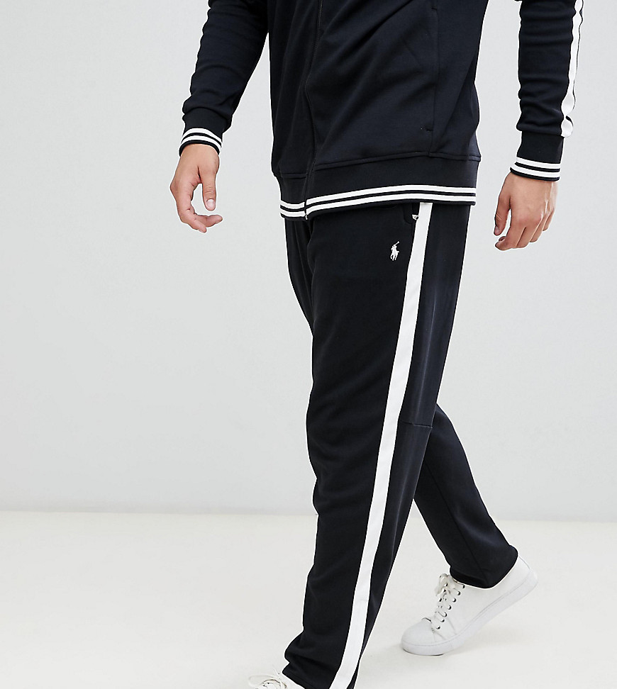 Polo Ralph Lauren Big & Tall player logo jogger zip hem side tape in black