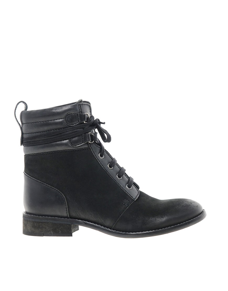 Bertie | Bertie Pontos Worker Lace Up Ankle Boots at ASOS