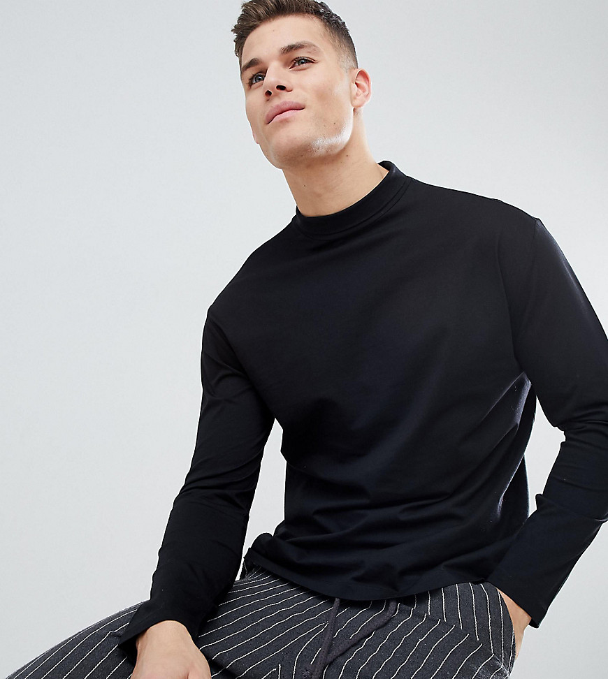 Noak t-shirt with turtle neck and long sleeves - Black
