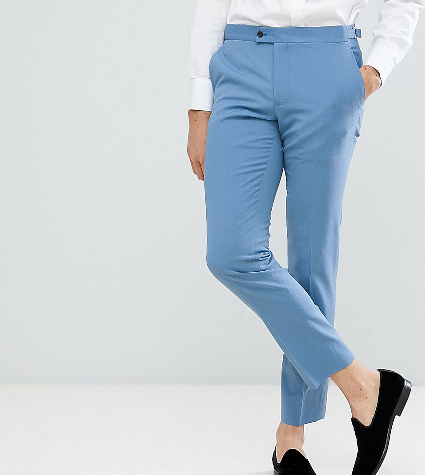 Hart Hollywood Skinny Wedding Suit Trousers - Blue