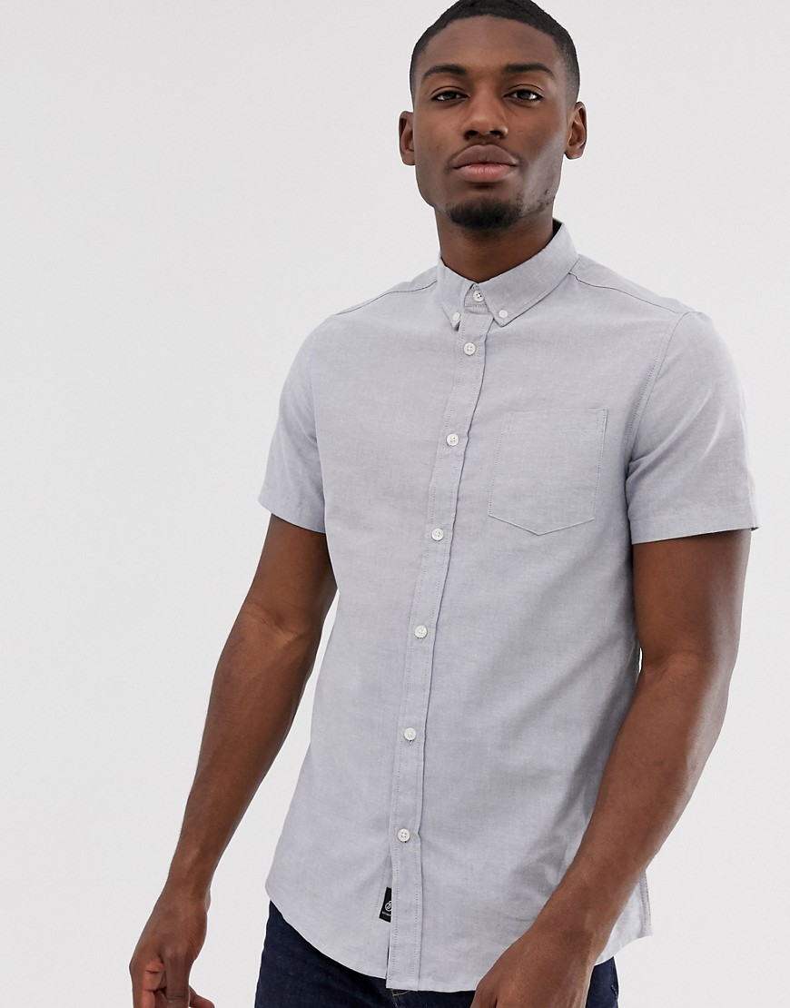 Burton Menswear oxford shirt in grey