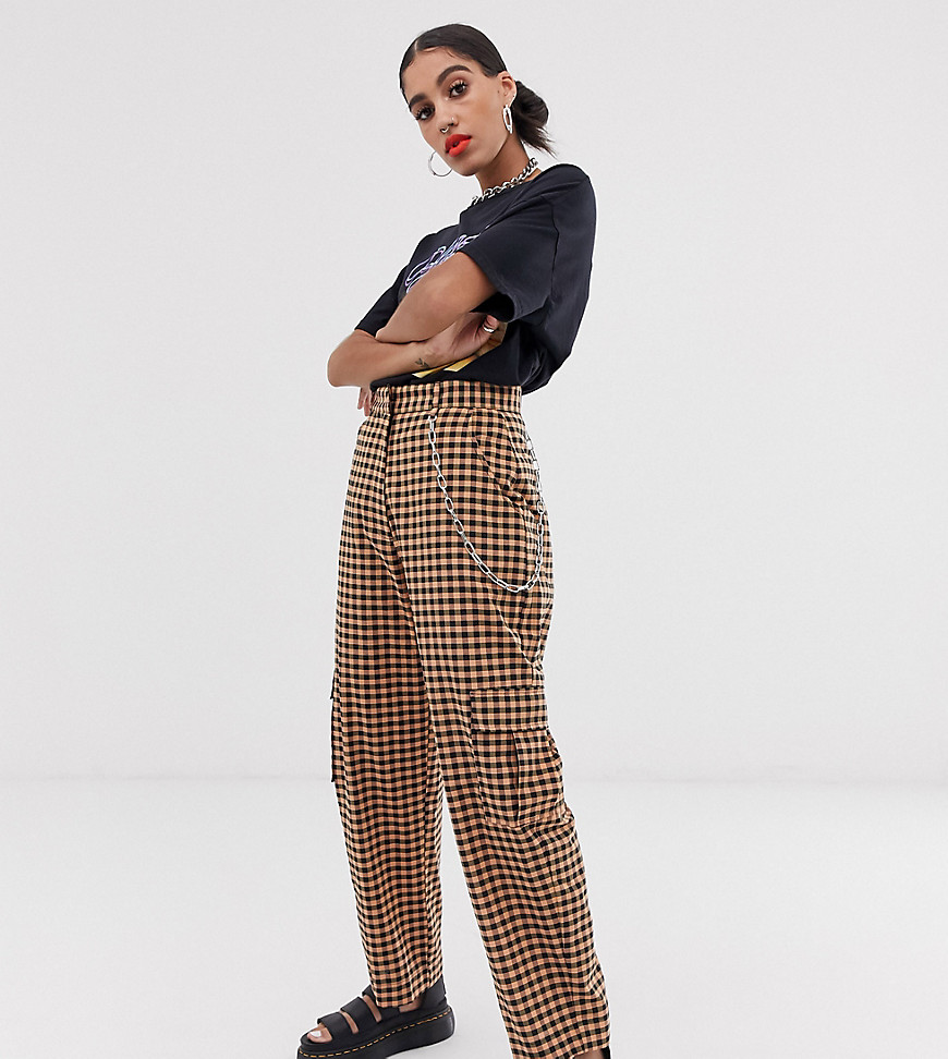 The Ragged Priest gingham trousers with chain detail co-ord