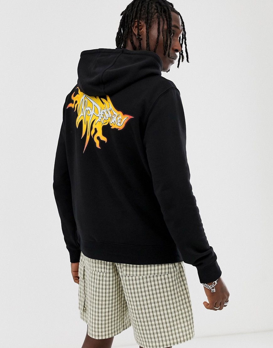 Cheap Monday hoodie with electric back print in black