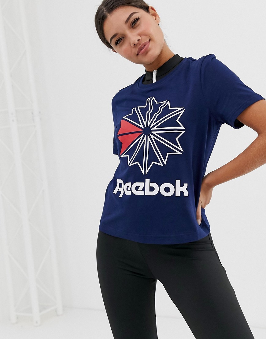 Reebok Classics big logo t-shirt in navy