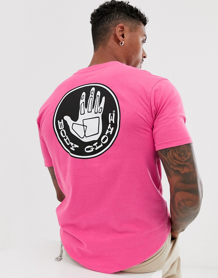 Body Glove Core Logo t-shirt with back print in pink