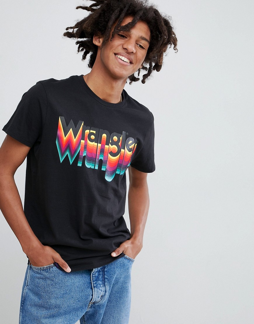 Wrangler Rainbow Logo T-Shirt - Black