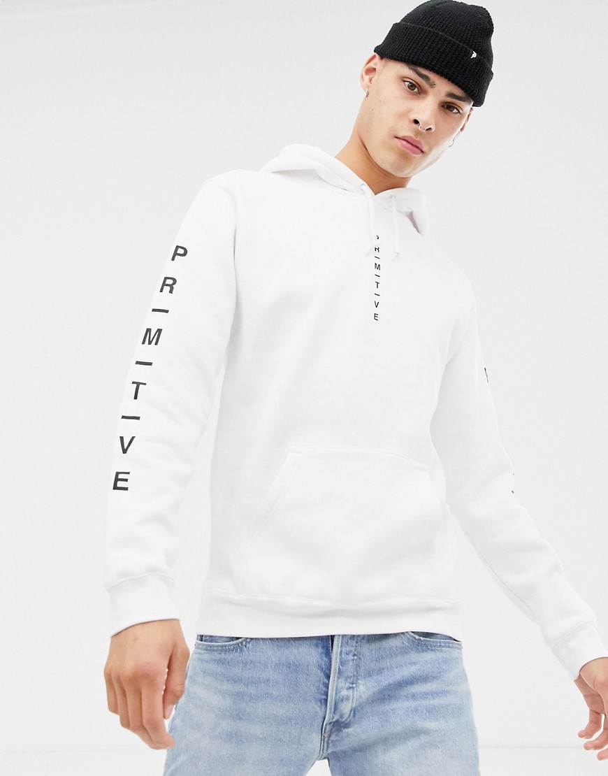 Primtiive Moods Hoodie With Logo In White