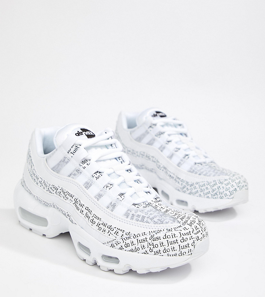 nike 95 just do it white