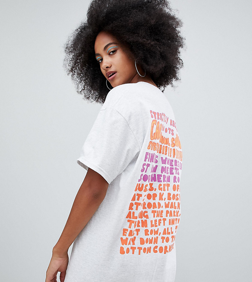 Crooked Tongues oversized t-shirt with carnival text