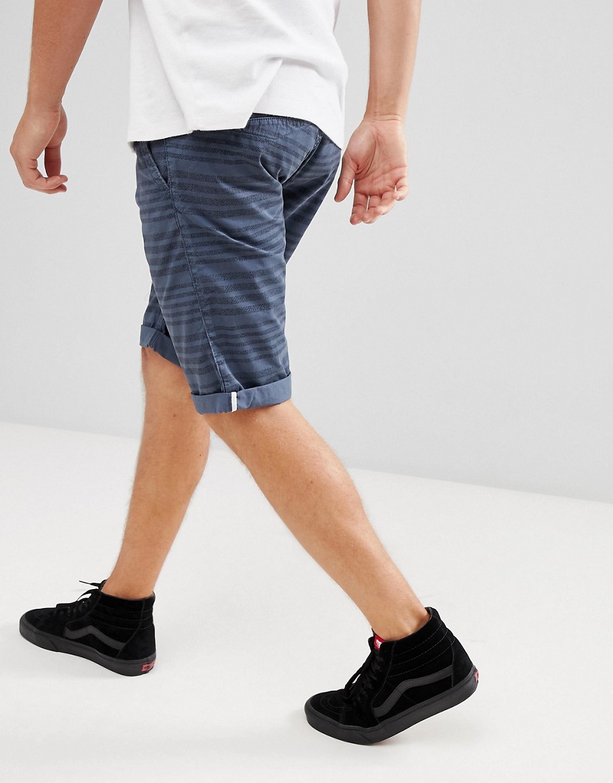 Esprit Slim Fit Low Rise Short With Drawstring In Stripe
