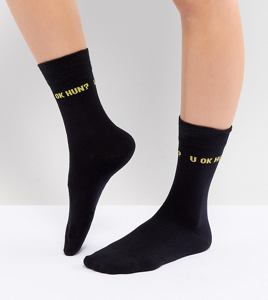Adolescent Clothing U Ok Hun Socks - Black