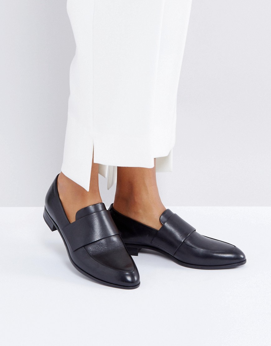 Vagabond Frances Black Polished Leather Loafers - Black