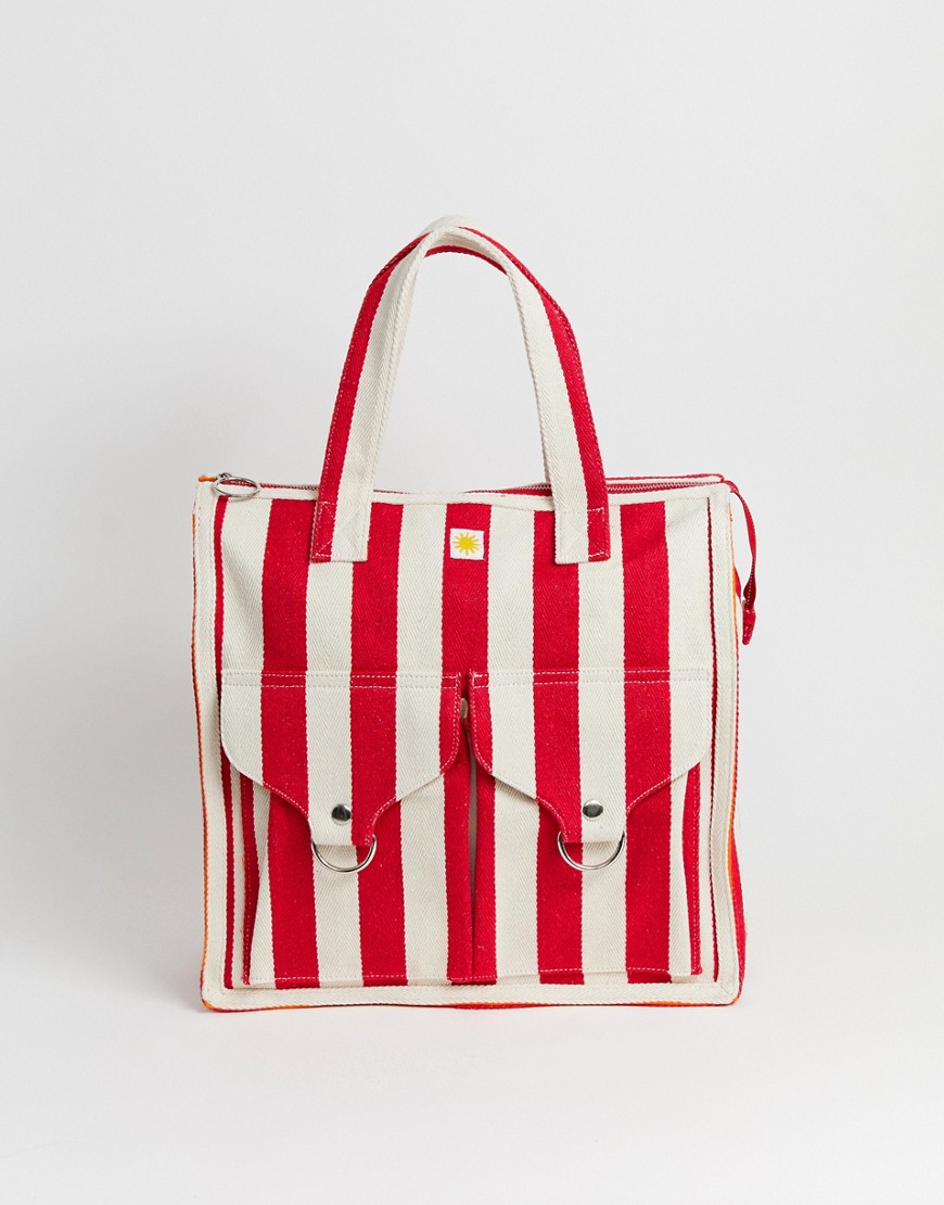 L.F.Markey striped beach bag