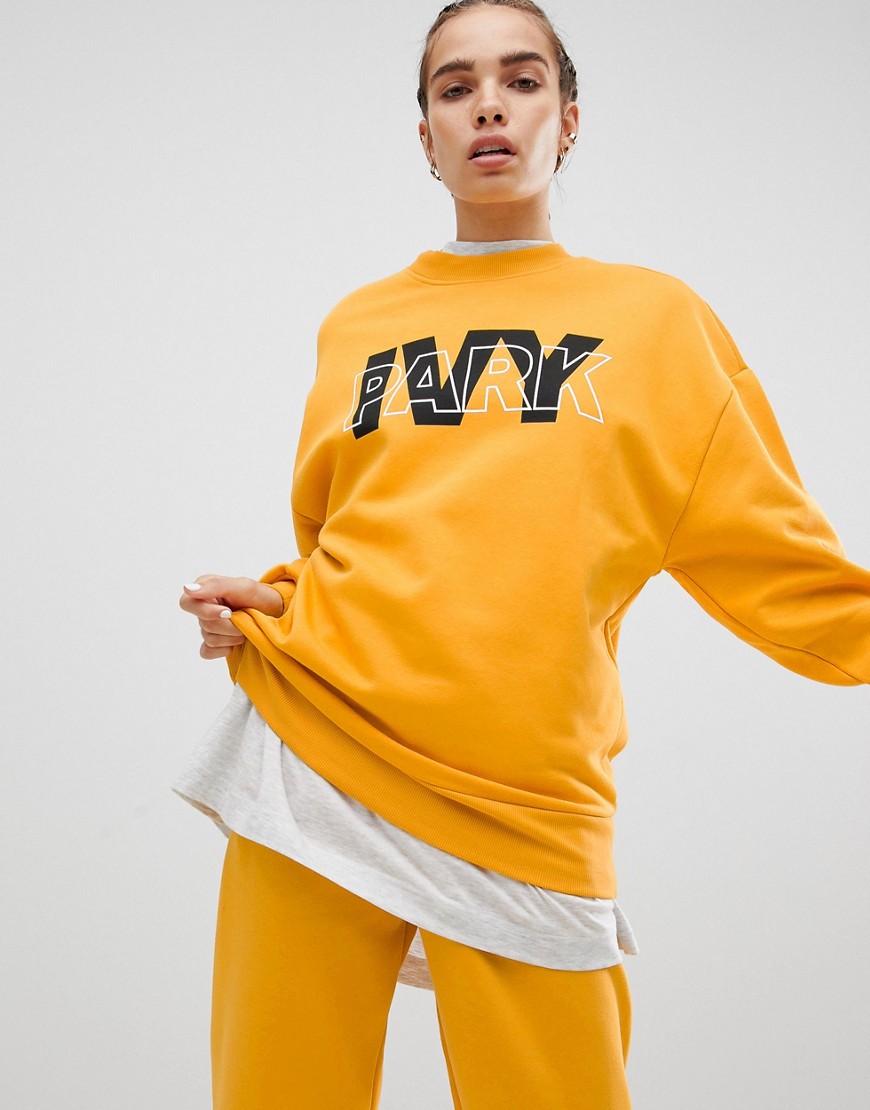 Ivy Park Logo Sweatshirt In Yellow