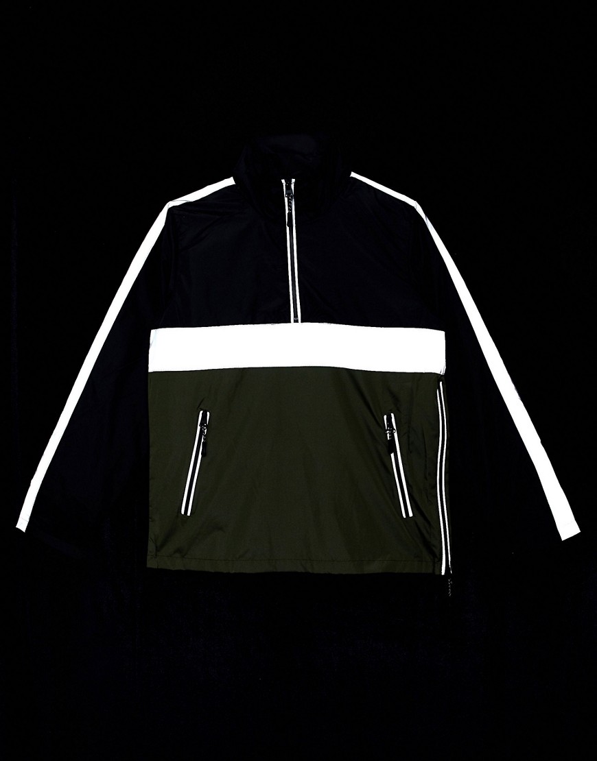 Brave Soul lightweight windbreak jacket with reflective pannel