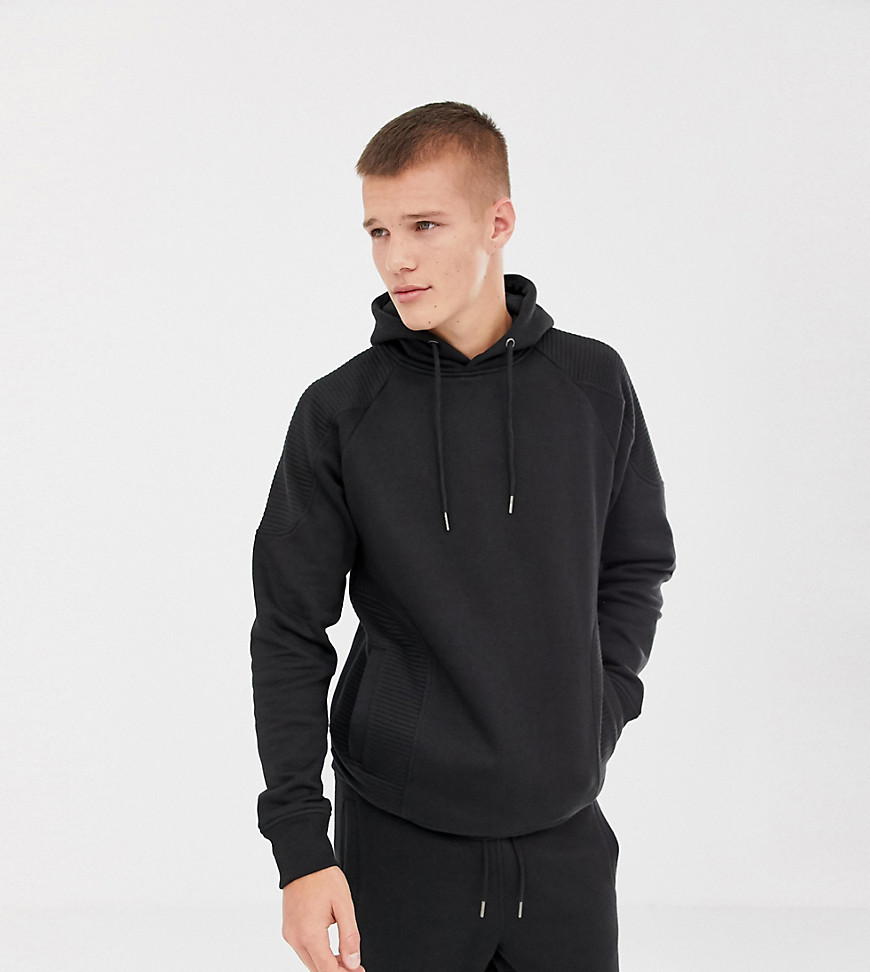 Another Influence TALL Ribbed Panel Overhead Hoodie