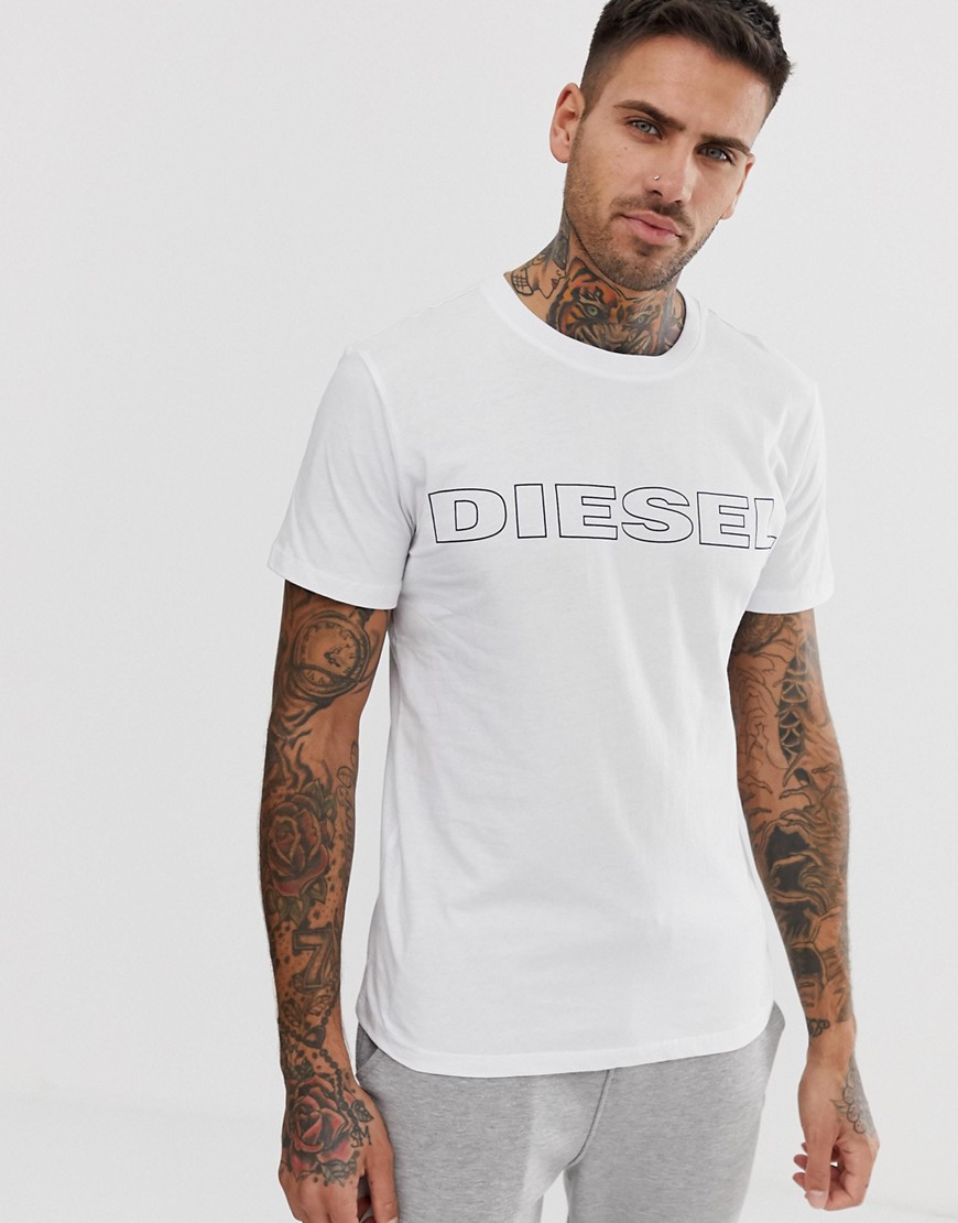 Diesel logo lounge t-shirt in white