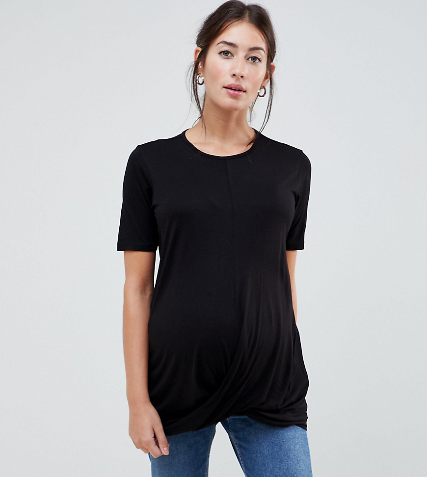 ASOS DESIGN Maternity longline top with twist front