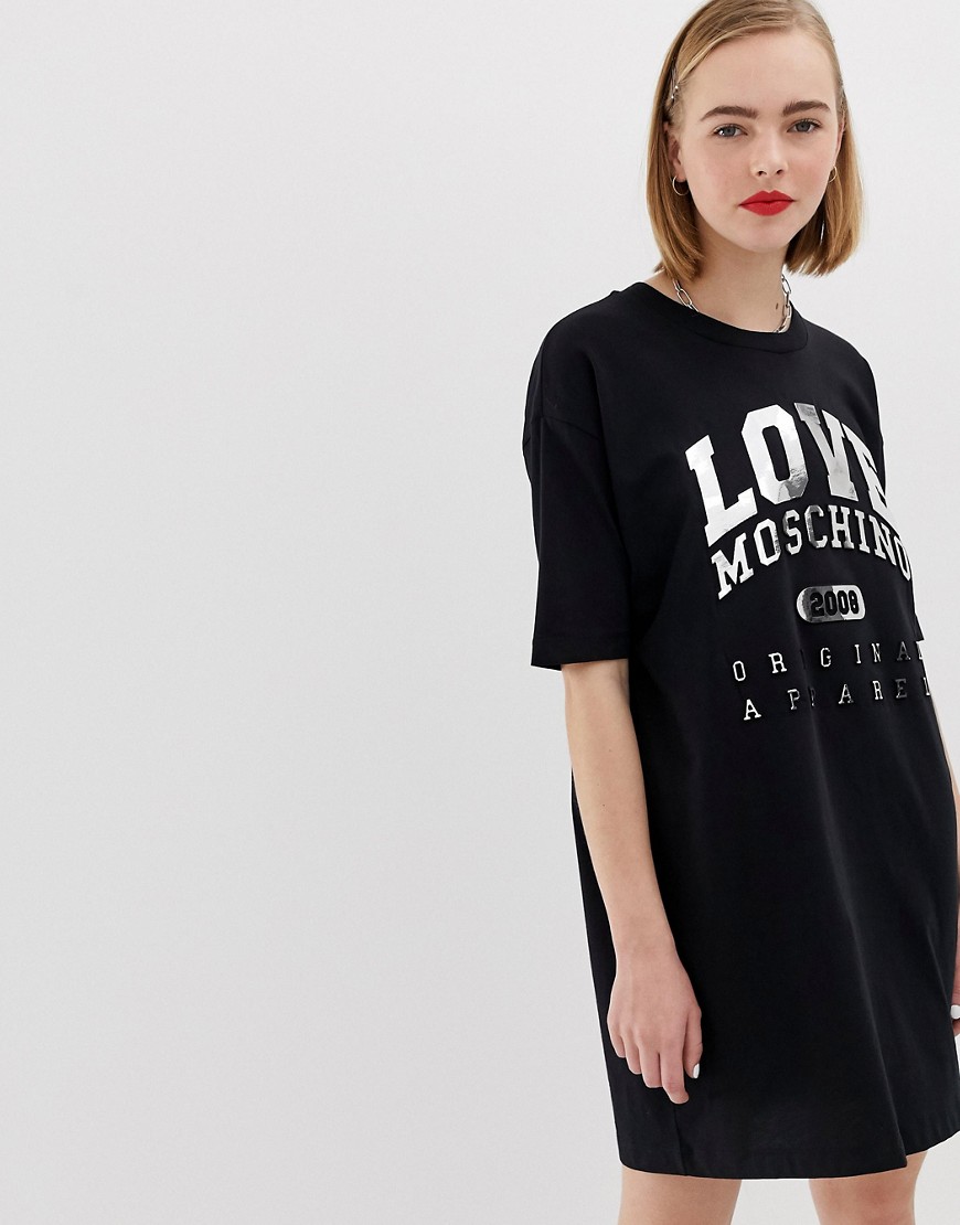 Love Moschino embossed logo t-shirt dress
