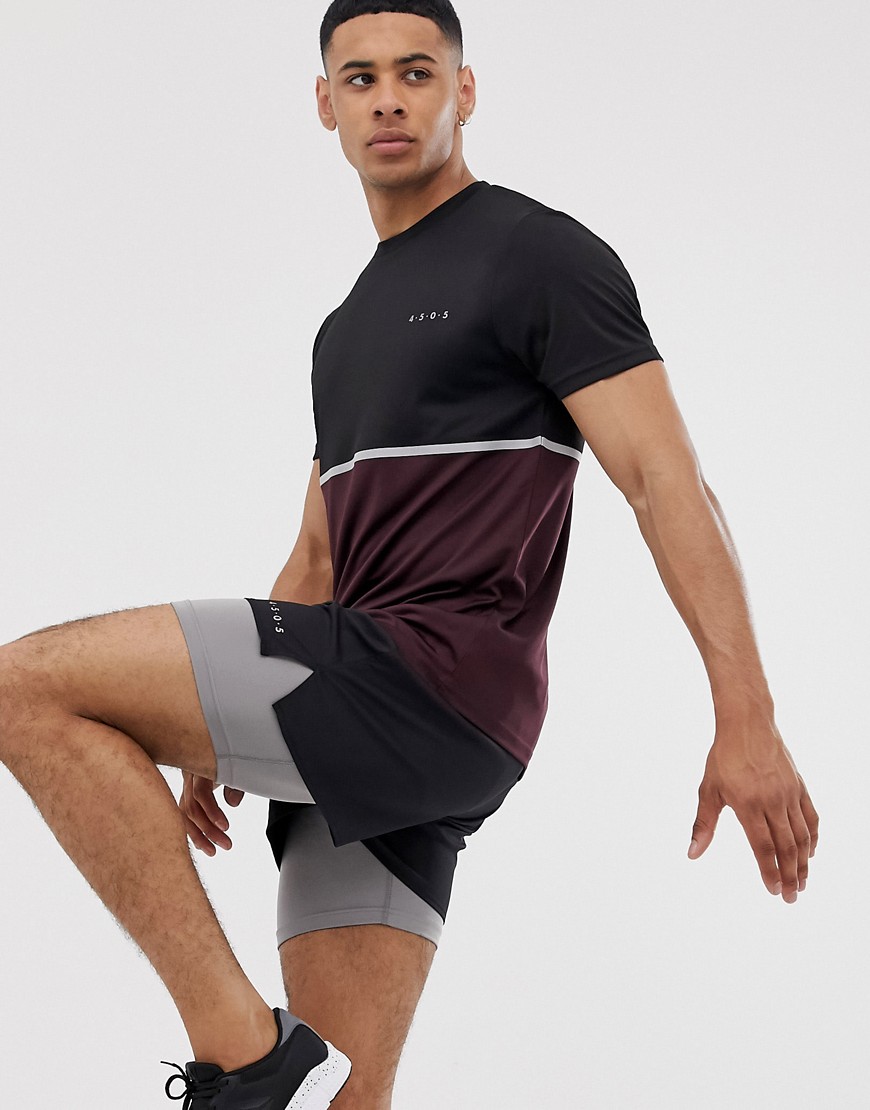 ASOS 4505 training t-shirt with contrast panel and quick dry