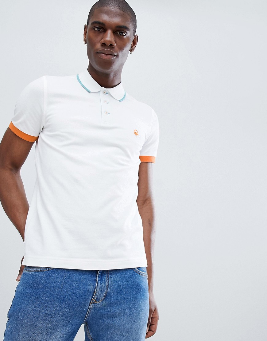 United Colors Of Benetton Polo With Contrast Trims