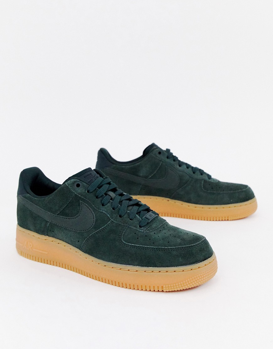 Nike Air Force 1 '07 Suede Trainers In Green AA1117-300