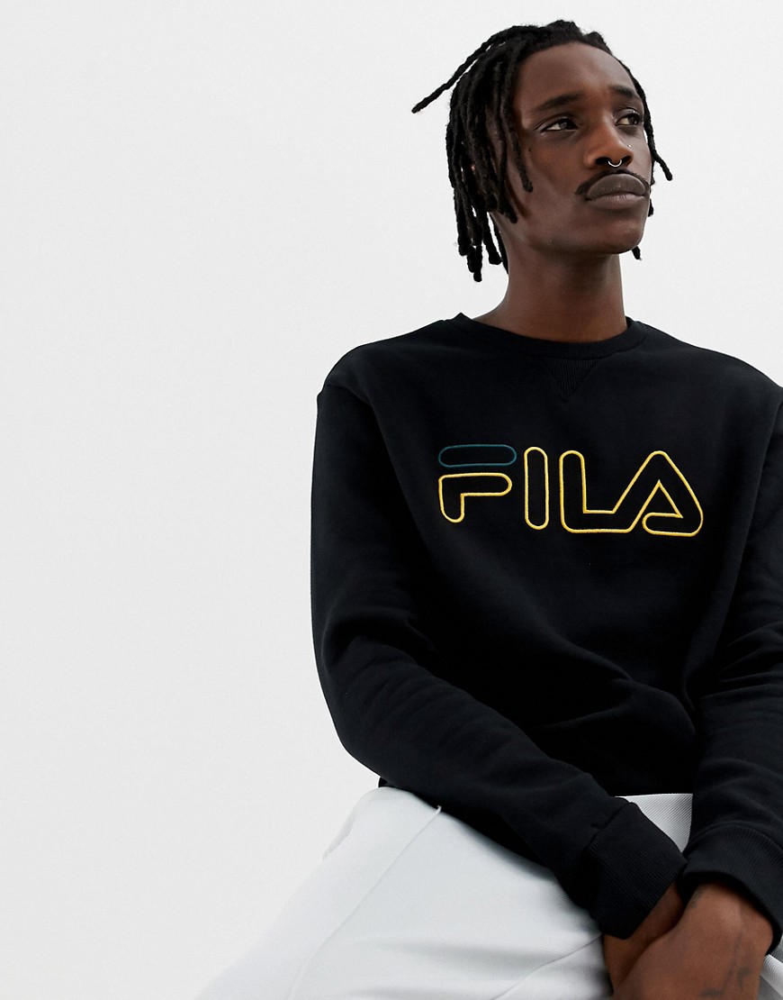 Fila Black Line Basil Sweatshirt With Logo In Black