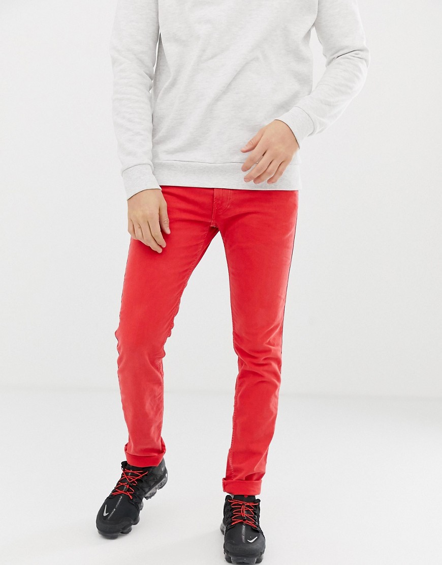 Replay Anbass stretch slim jeans in red