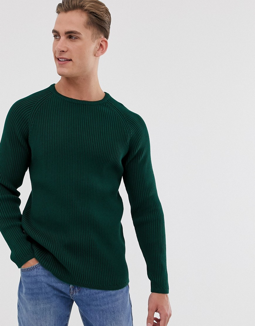 Selected Homme knitted jumper in chunky rib