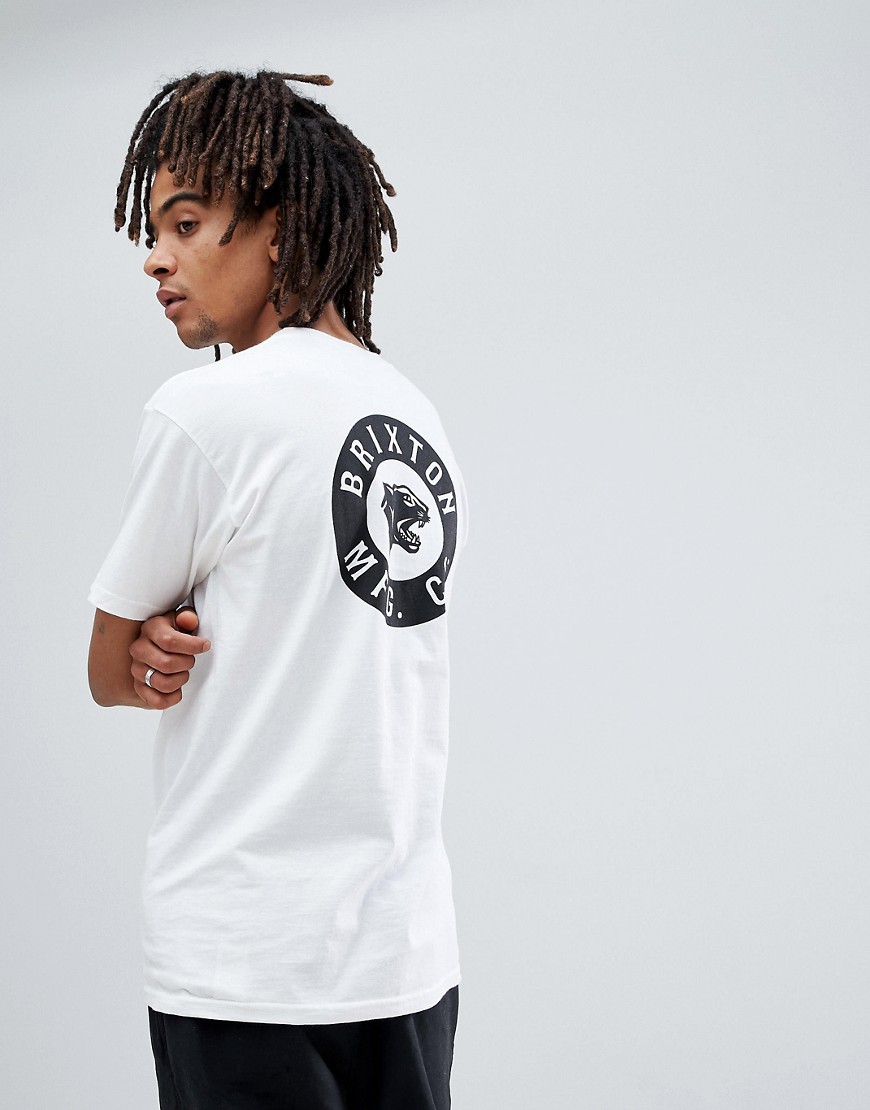 Brixton Prowler T-Shirt With Back Print - White