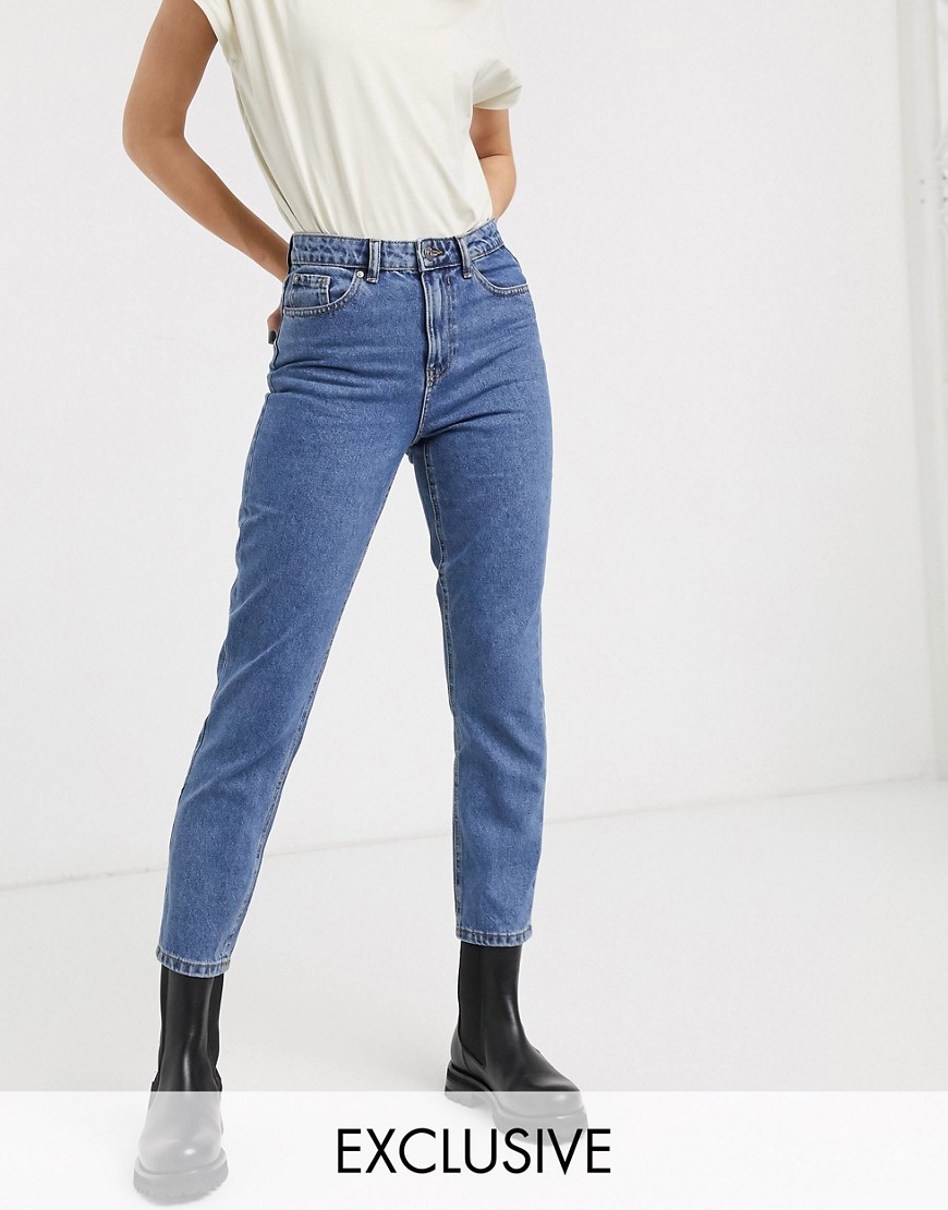 Only mom jean 90's wash in mid blue
