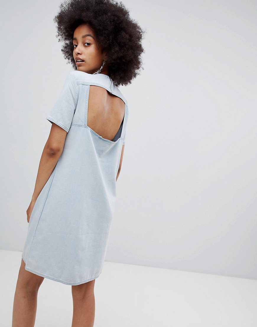 Cheap Monday Collage Dress with Cutout Back