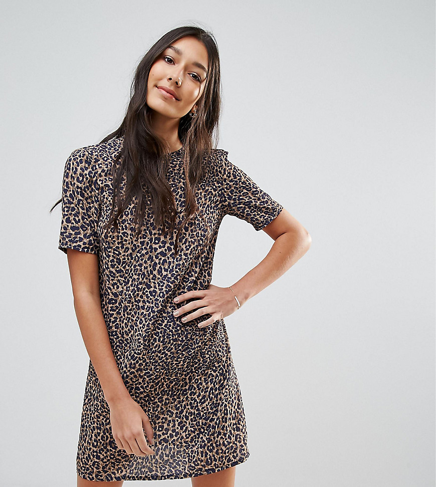 Oh My Love Tall Leopard Print T-Shirt Dress - Leopard
