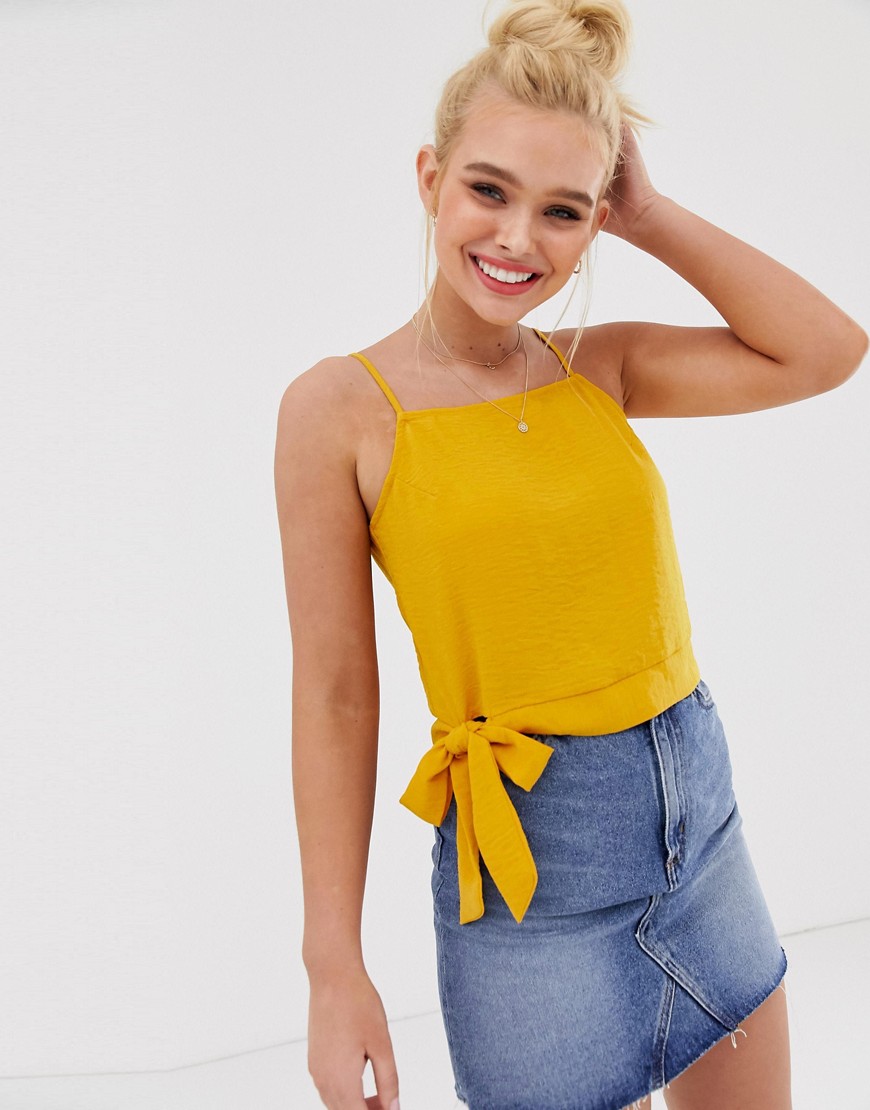 Pimkie tie side cami in yellow