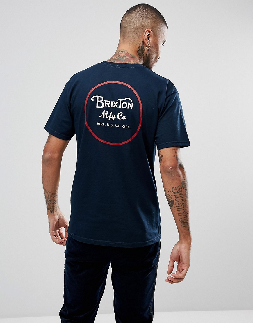 Brixton Wheeler T-Shirt With Back Print