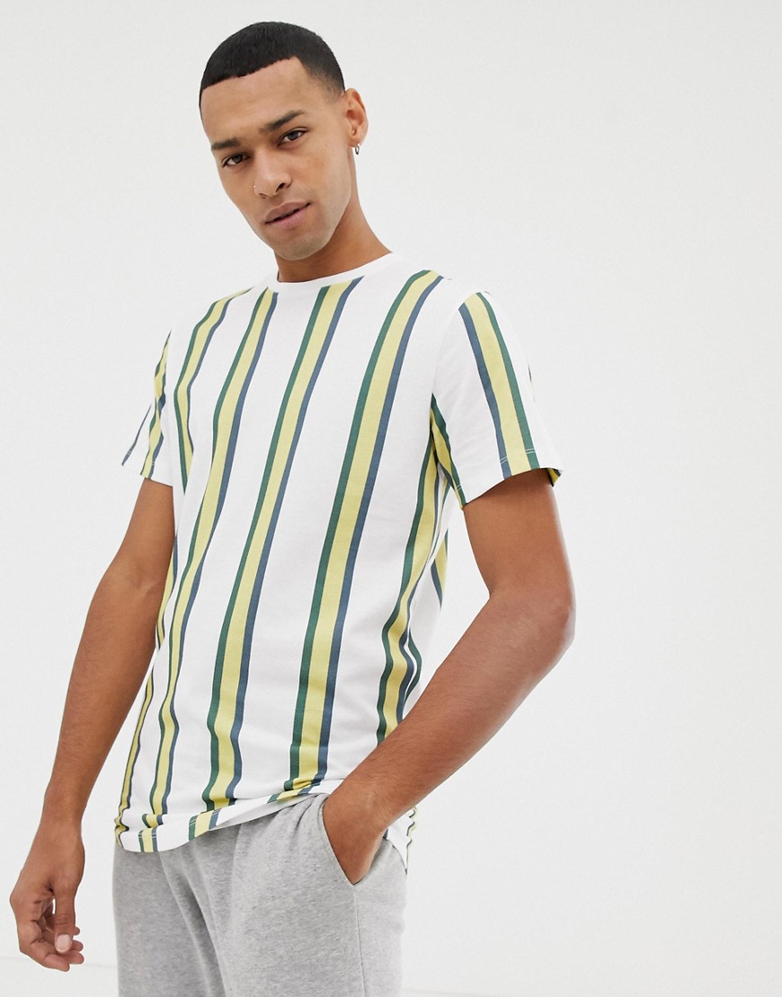 Jack & Jones Originals longline t-shirt with vertical stripe