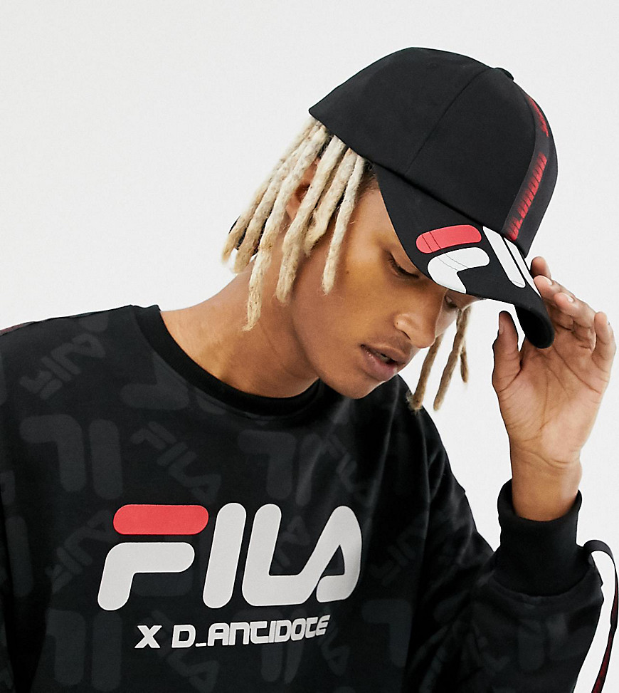 D-Antidote x Fila baseball cap with large logo and taping