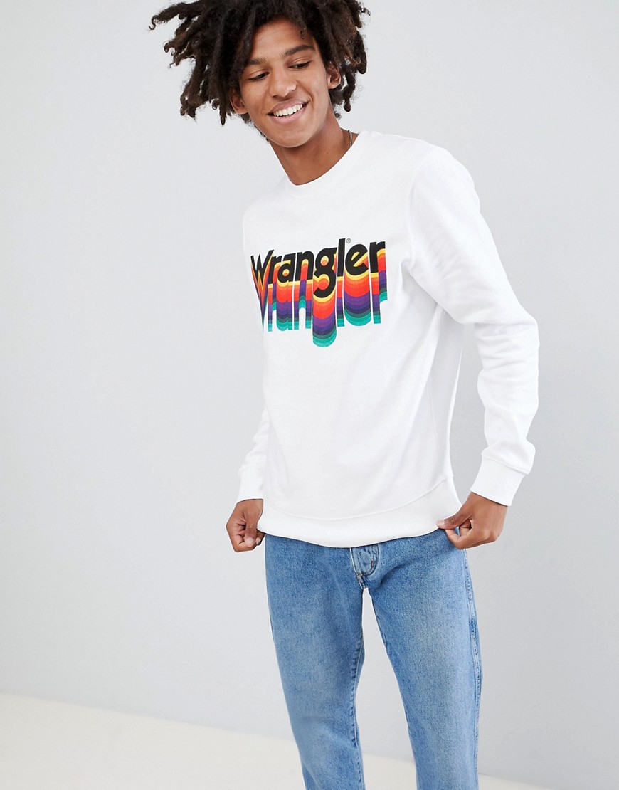 Wrangler Rainbow Logo Sweatshirt - White