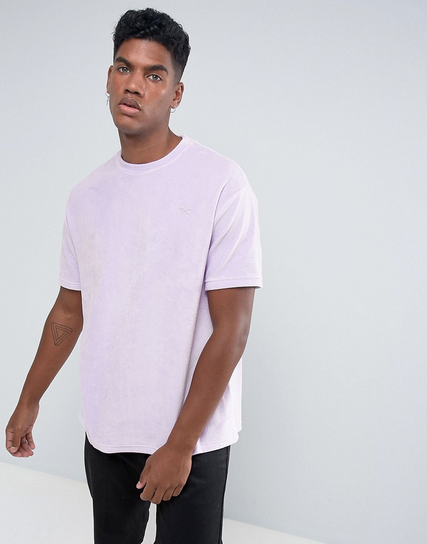 Велюровая оверсайз-футболка Antioch - Фиолетовый 