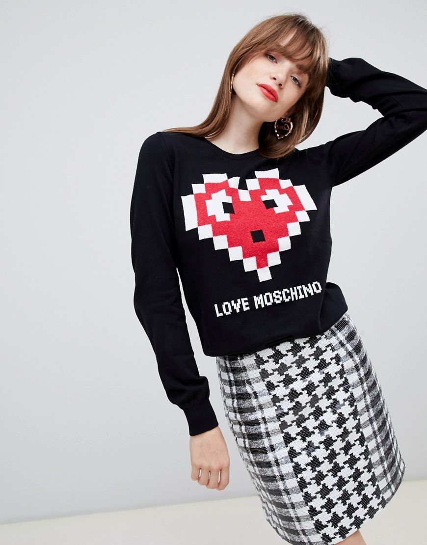 Love Moschino Heart Games jumper - Black