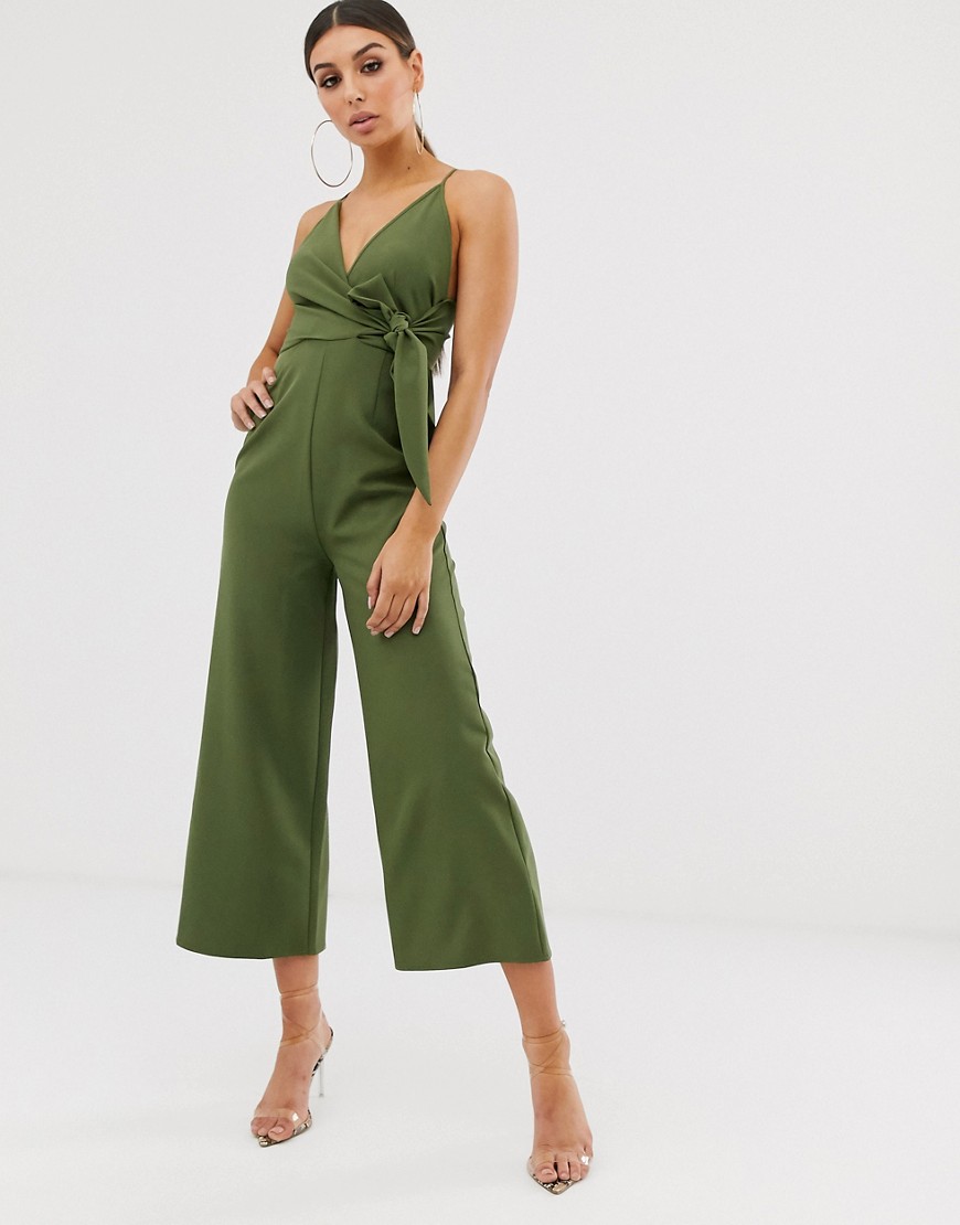 green culotte jumpsuit