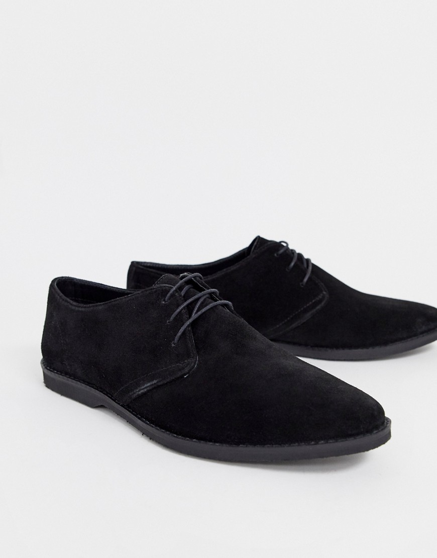 Pier One lace up shoes in black suede