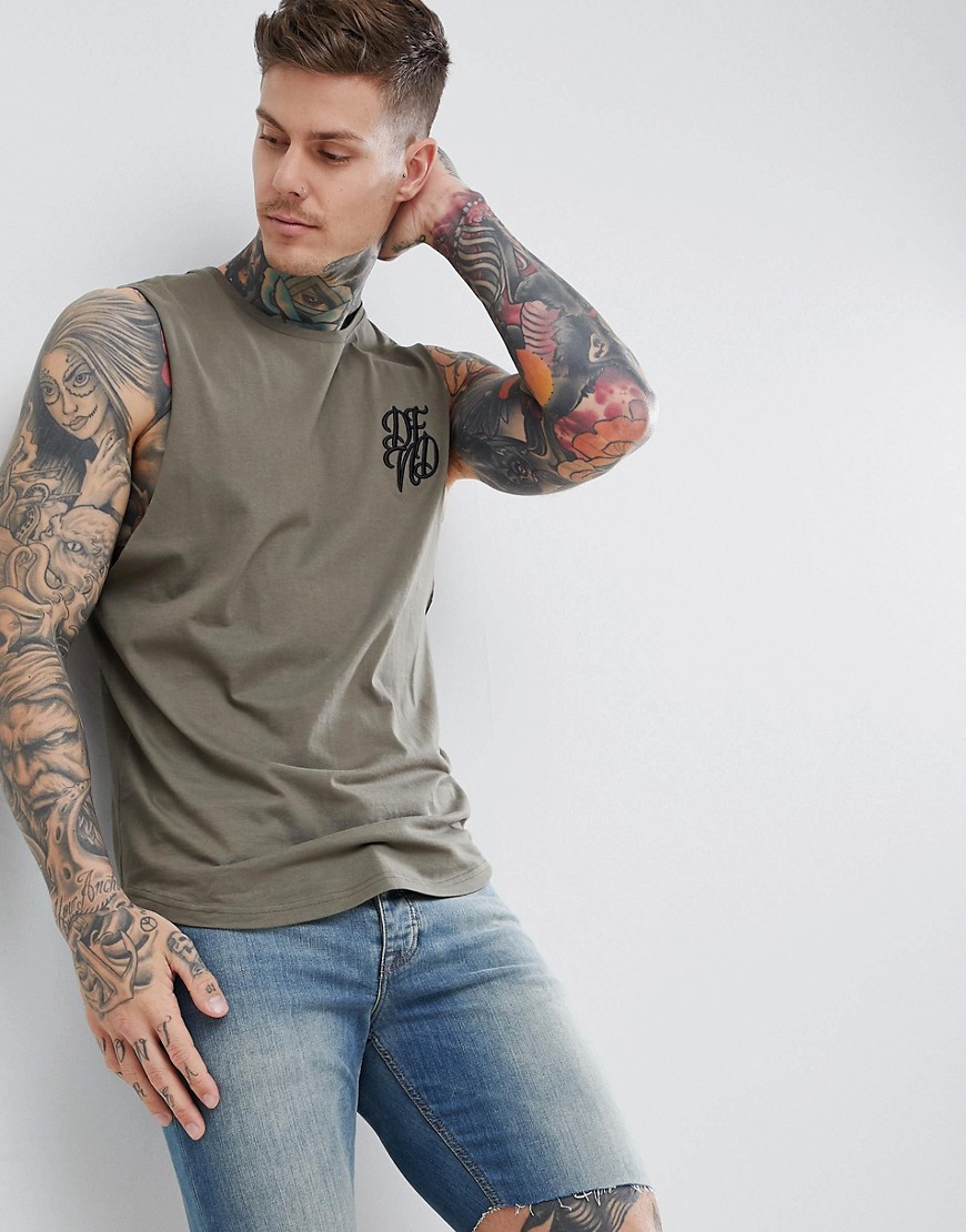 DFND Sleeveless T-Shirt Vest - Khaki