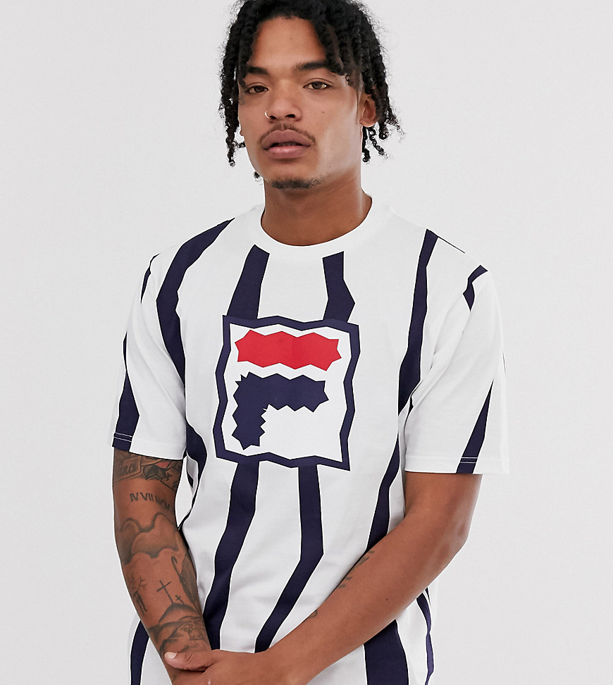 Fila Mob zig zag t-shirt in white exclusive at ASOS