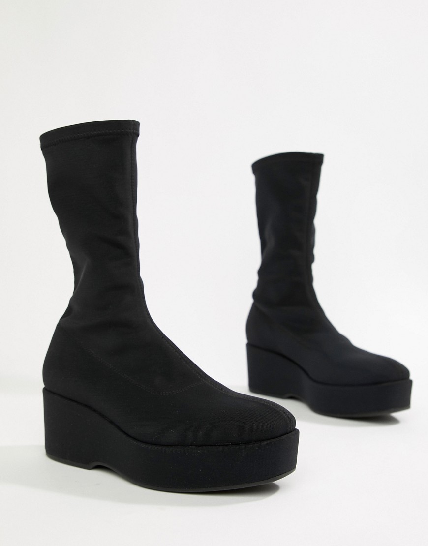 Vagabond Pia stretch leather platfrom ankle boots